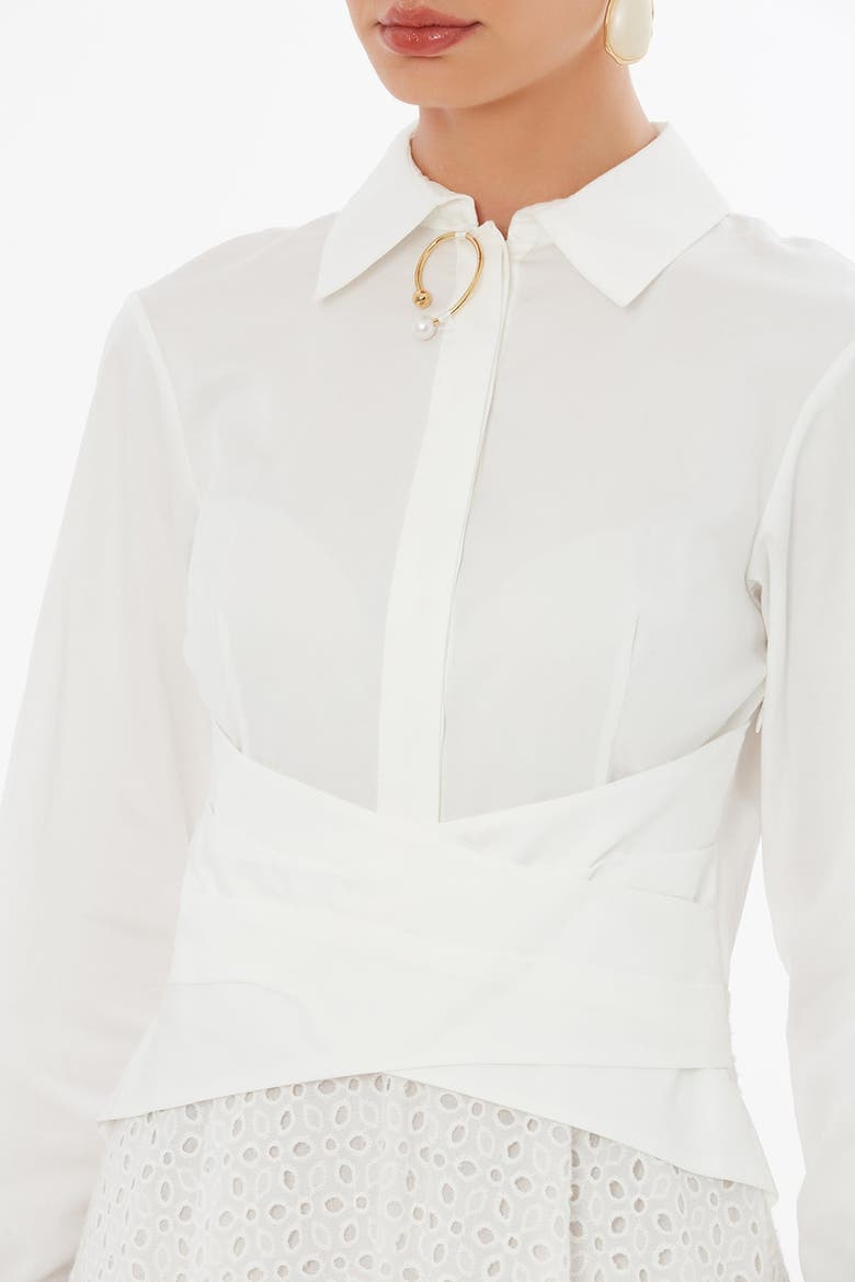 Ecru Collared Maxi Dress, Alternate, color, Ivory