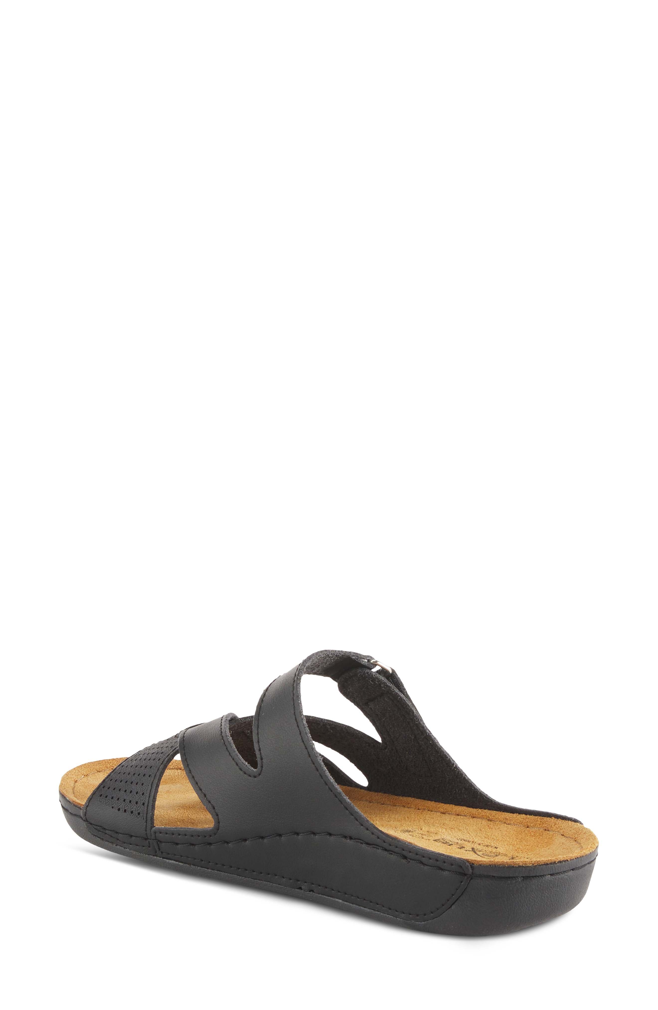 Flexus by Spring Step Karl Slide Sandal, Alternate, color, Black