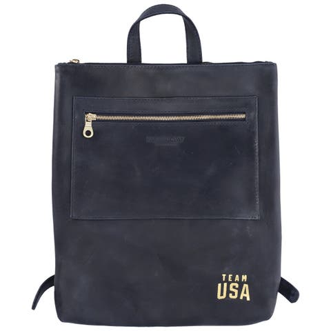 Navy Team USA Miramar Leather Backpack