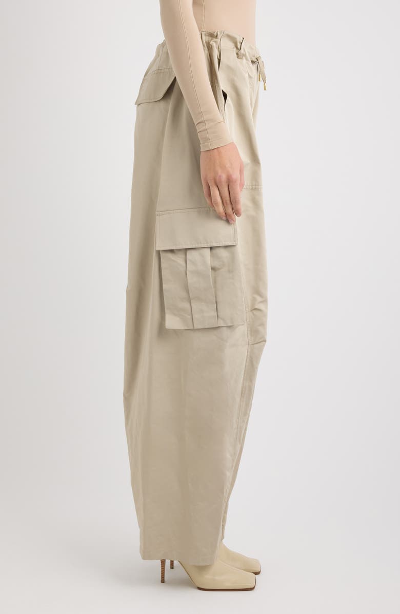 Alaïa Drawstring Cargo Pants, Alternate, color, Sable