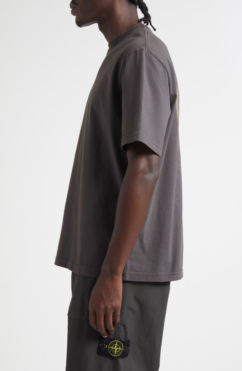 Stone Island Logo Cotton T-Shirt, Alternate, color, V0062 Lead Grey