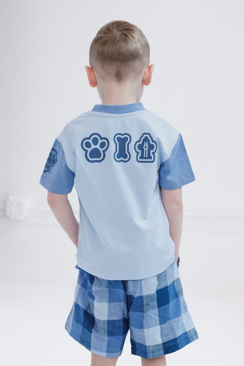 2-Piece T-Shirt and Shorts Set, Alternate, color, Paw Patrol Blue Plaid