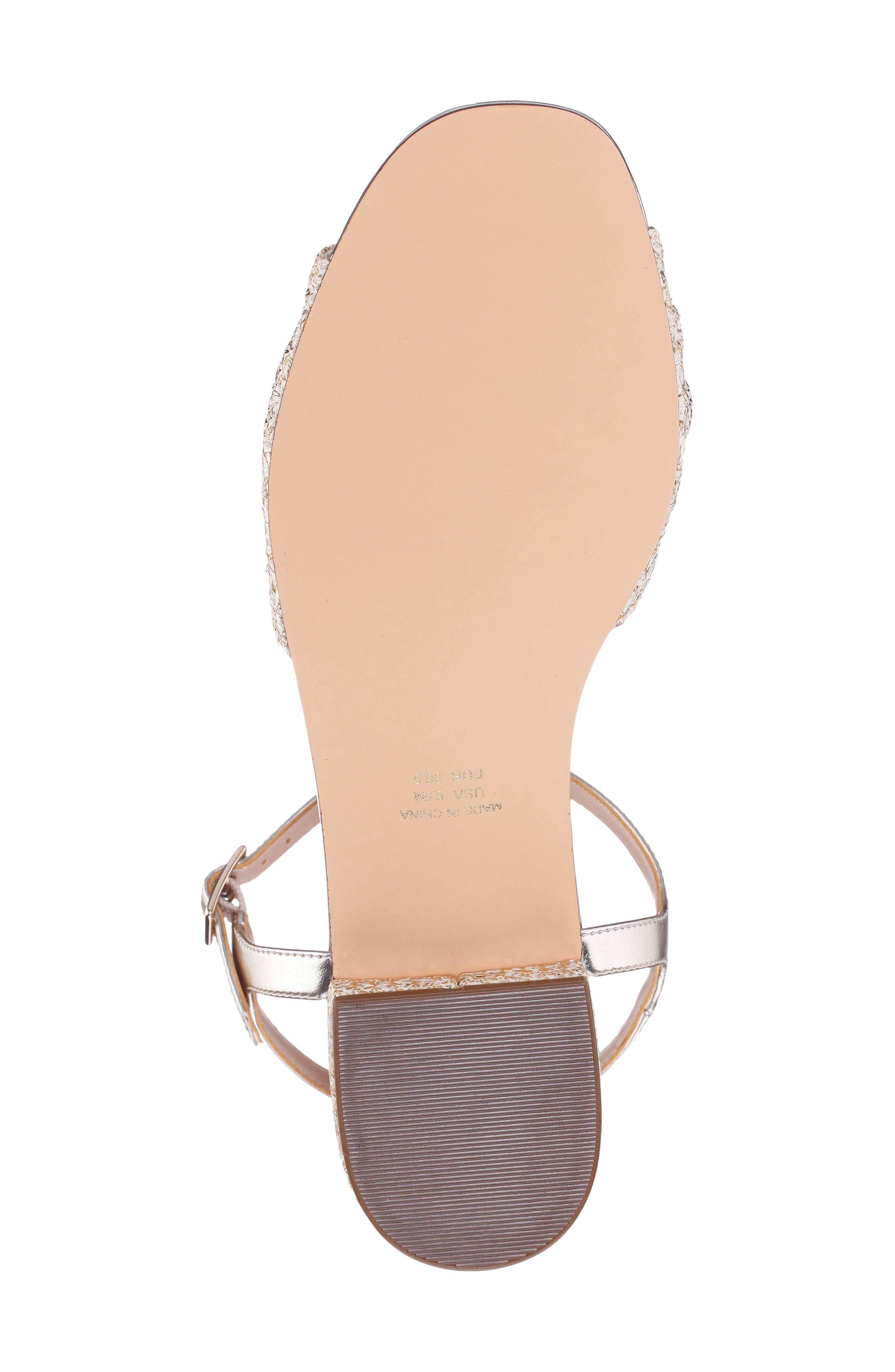 Slater Ankle Strap Sandal, Alternate, color, GOLD MULTI