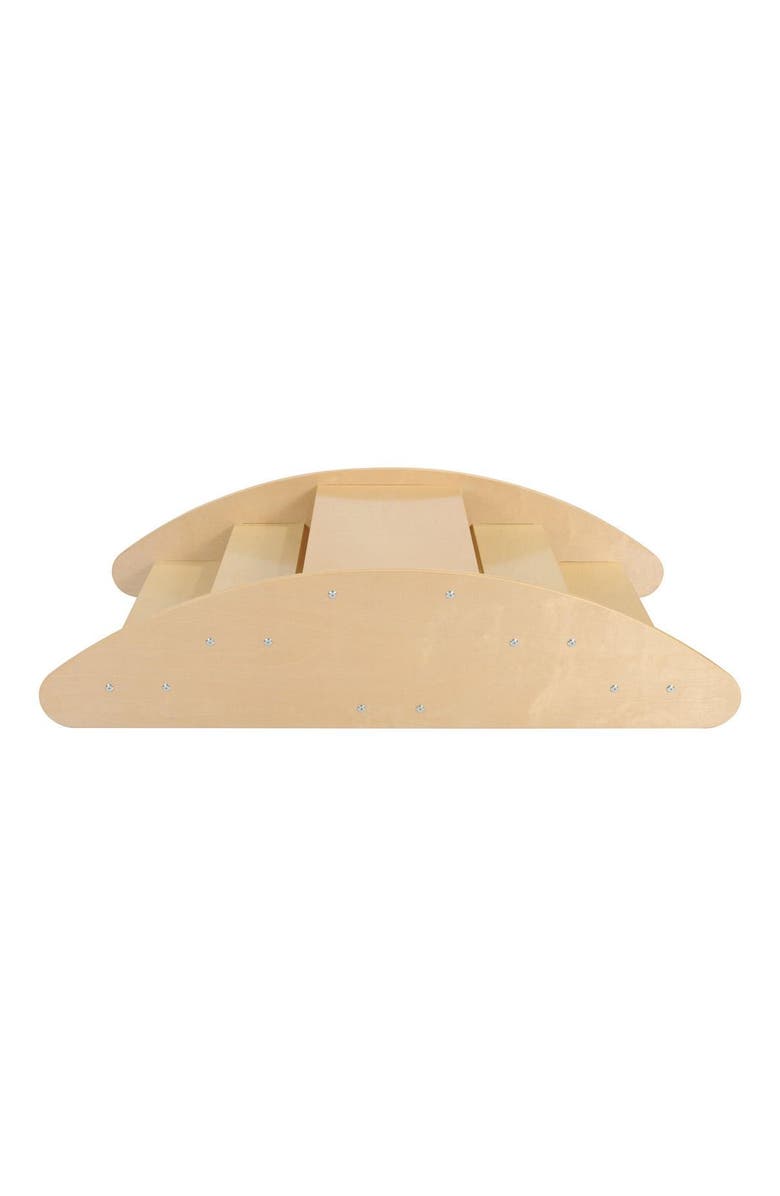 Kaplan Early Learning Company Wooden 2-in-1 Rocky Boat & Climbing Play Structure, Alternate, color, Beige