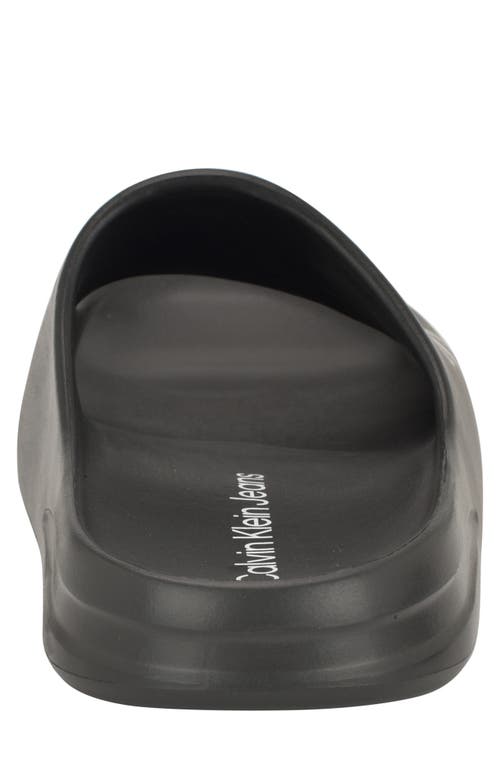 Calvin Klein Olin Slide Sandal In Dark Grey