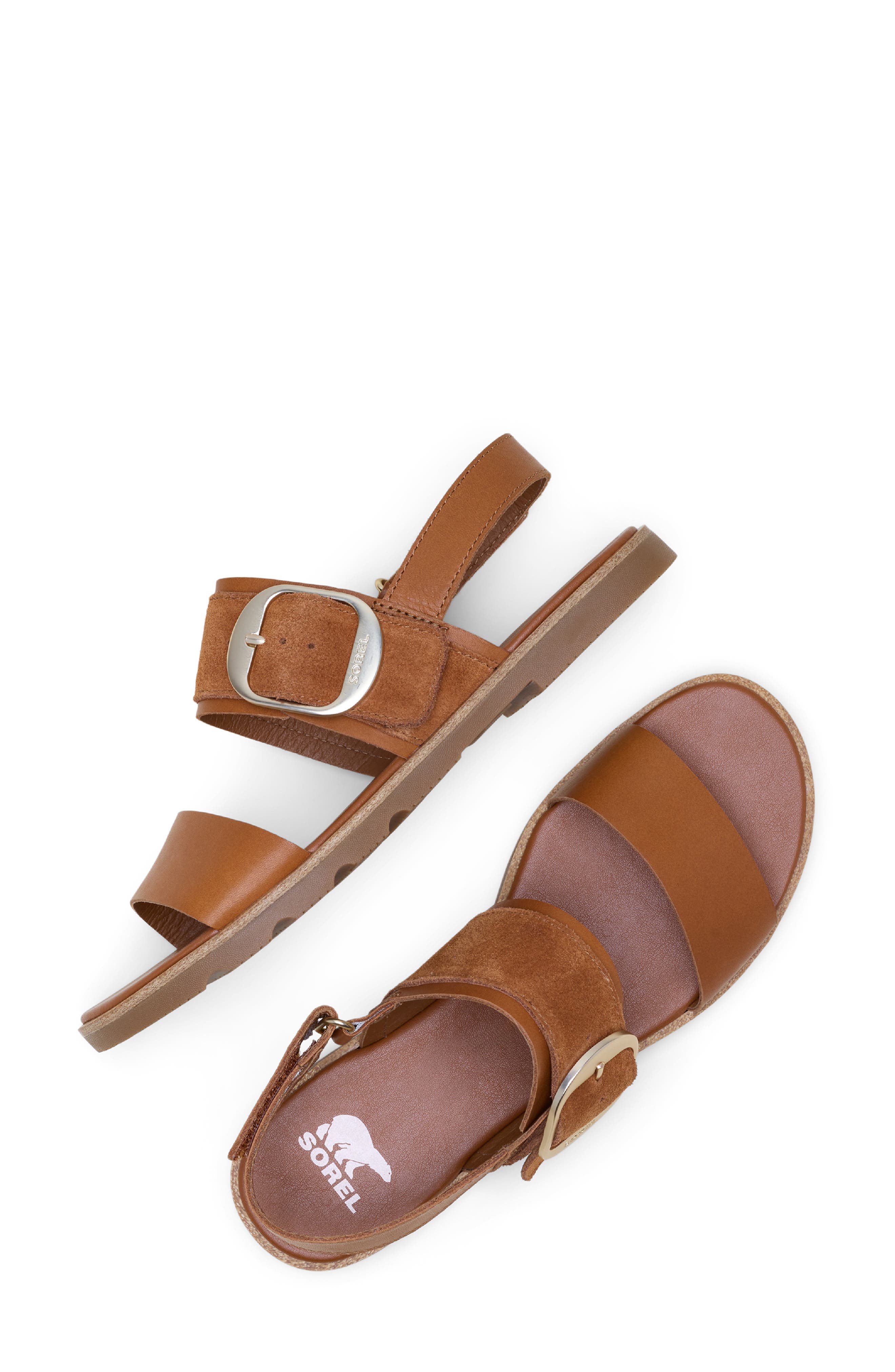 SOREL Ella III Slingback Sandal, Alternate, color, Iced Tea/ Gum 2