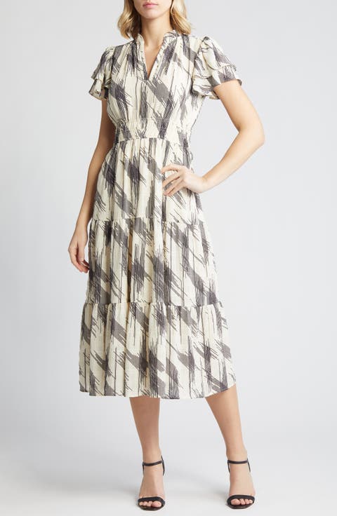 Smocked Waist Midi Dress