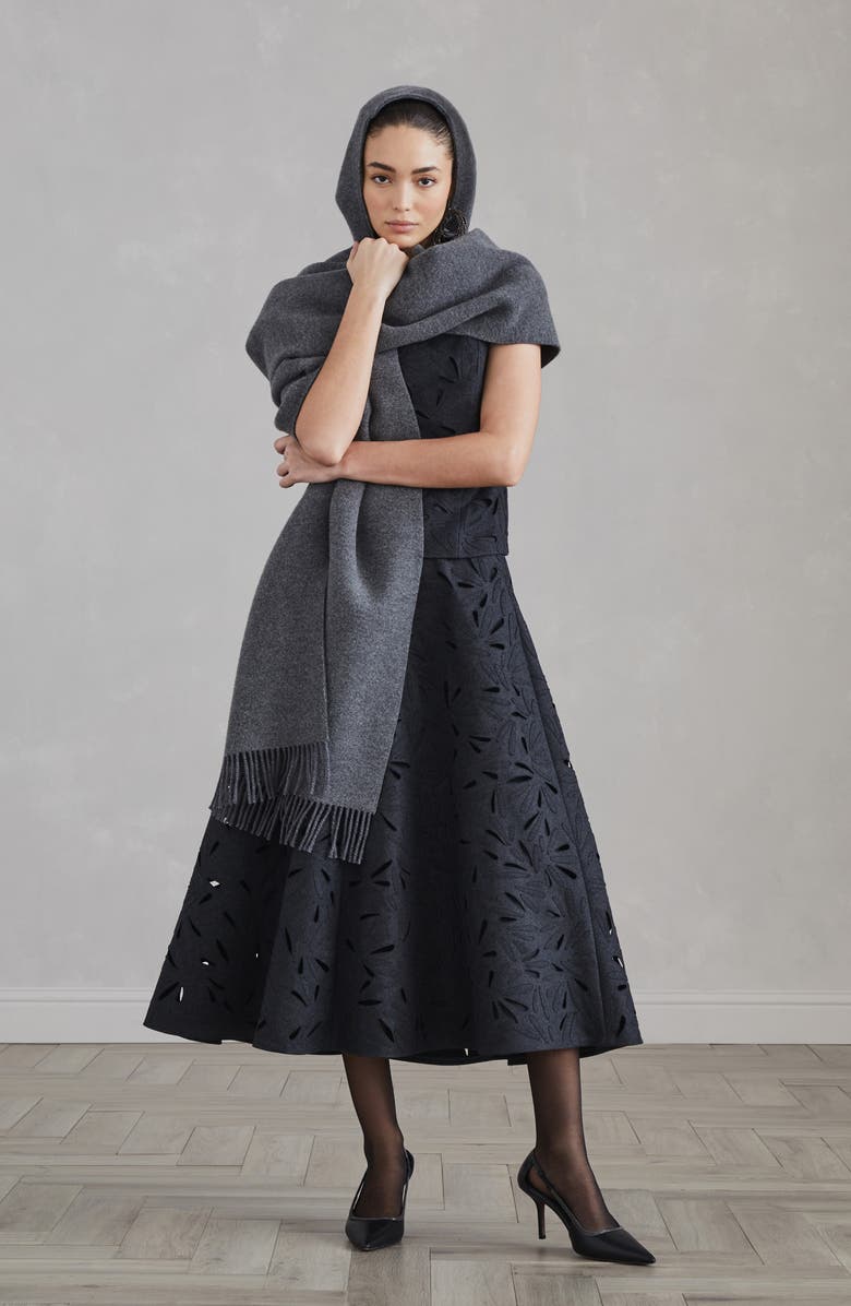 Brunello Cucinelli Fern Texture Circle skirt, Alternate, color, 