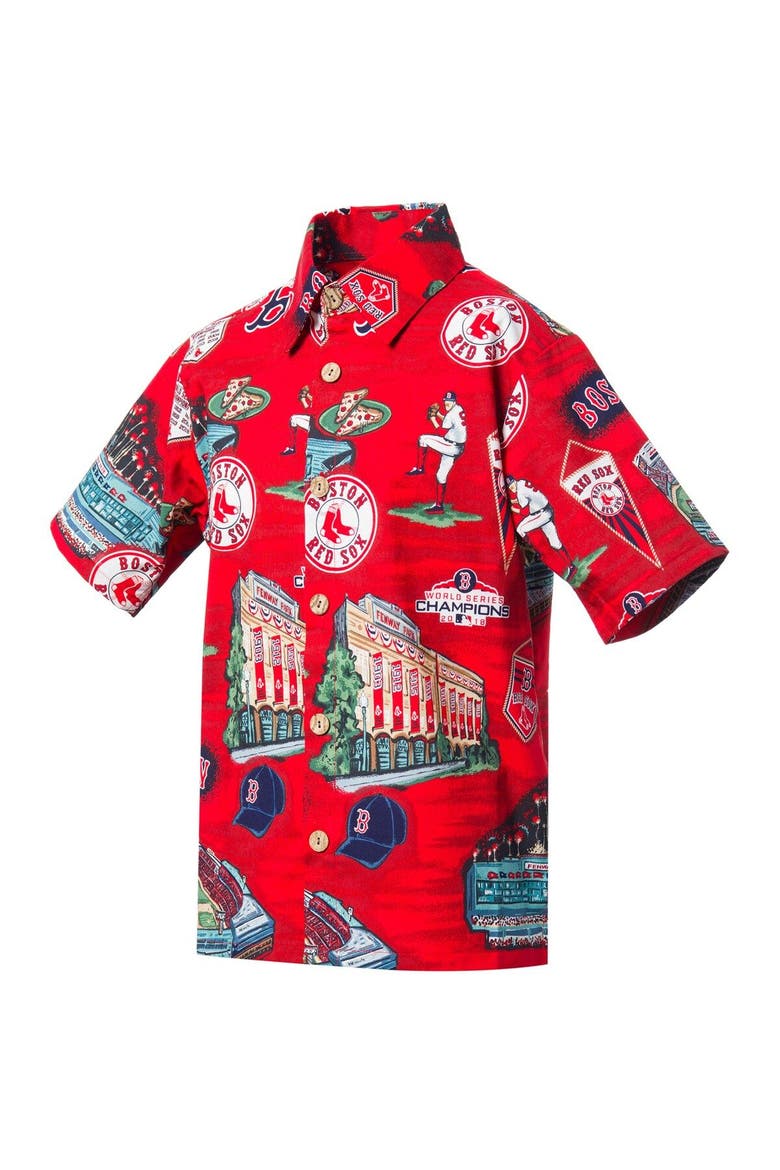 Youth Reyn Spooner Red Boston Red Sox Scenic Button-Up Shirt, Alternate, color, Red