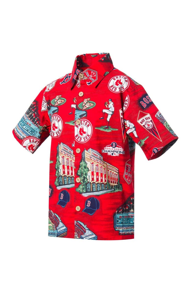 Reyn Spooner Youth Reyn Spooner Red Boston Red Sox Scenic Button-Up Shirt, Alternate, color, Red