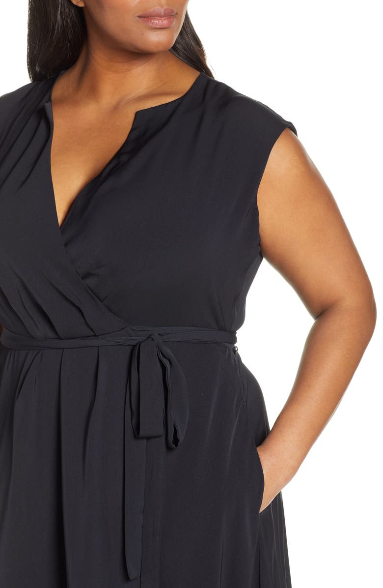 ELOQUII Jason Wu x ELOQUII Surplice Midi Wrap Dress, Alternate, color,