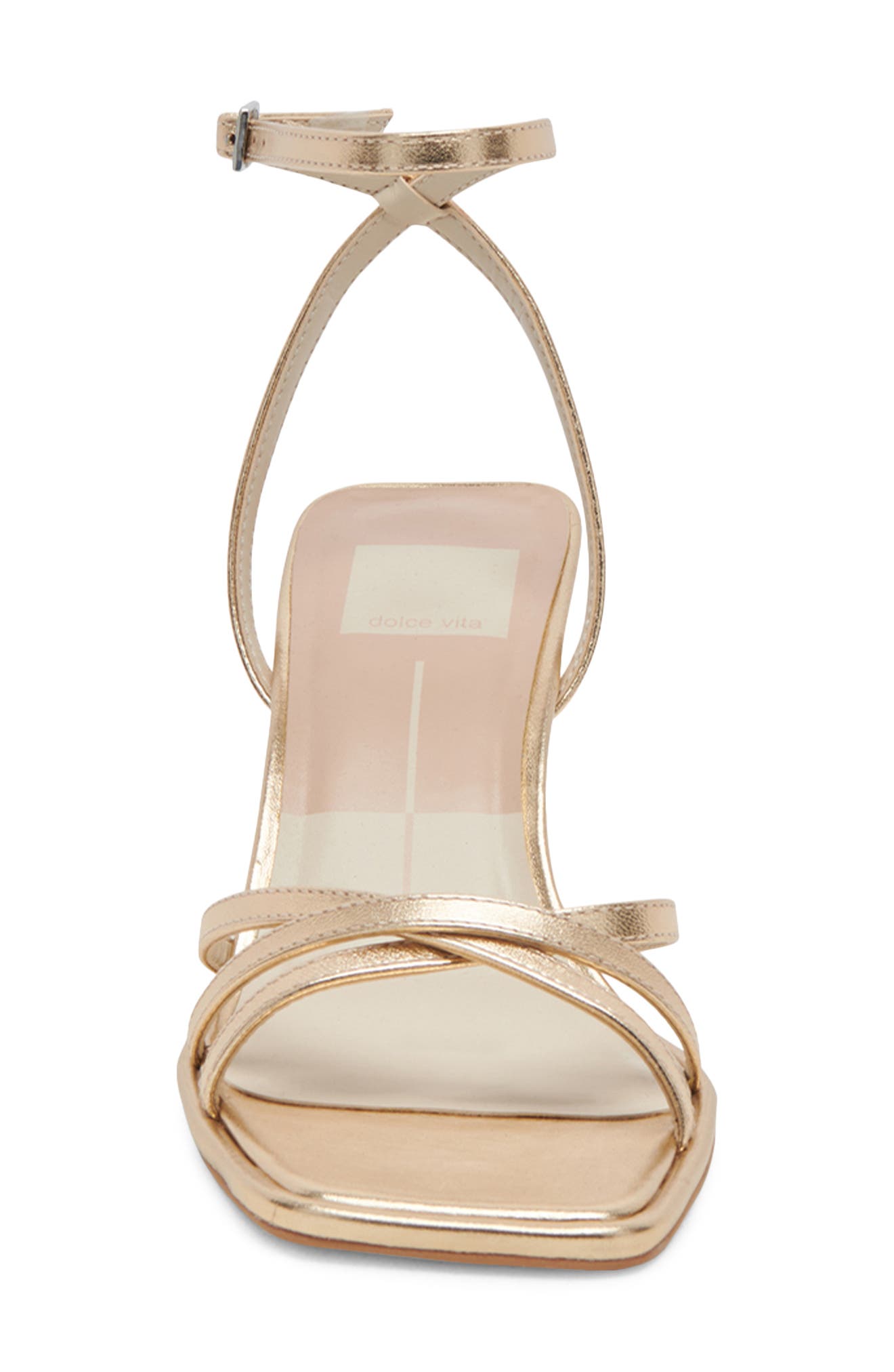 Dolce Vita Manji Ankle Strap Sandal, Alternate, color, Light Gold Metallic