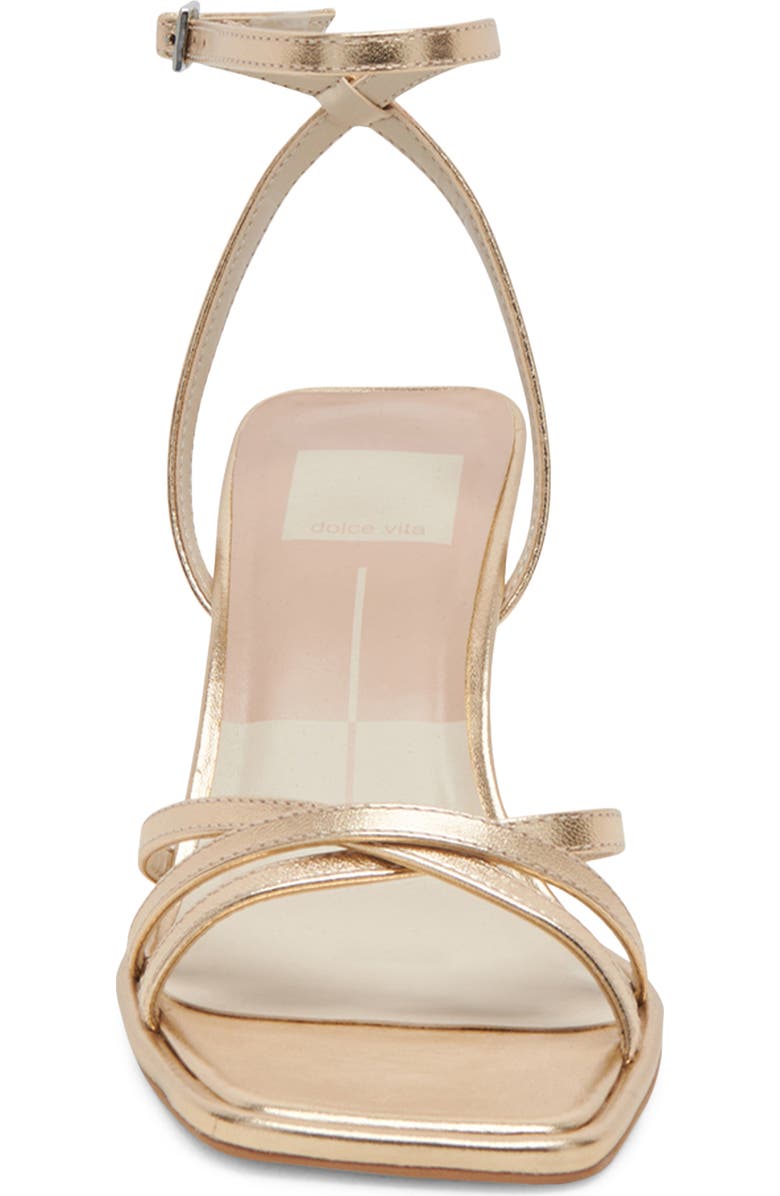 Dolce Vita Manji Ankle Strap Sandal, Alternate, color, Light Gold Metallic