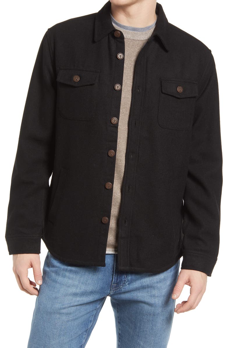 The Normal Brand Brightside Regular Fit Wool Blend Shirt Jacket, Main, color,