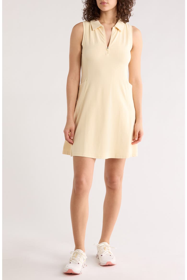 Replay Sleeveless Polo Dress & Shorts Set, Main, color, YELLOW BUTTERCREAM