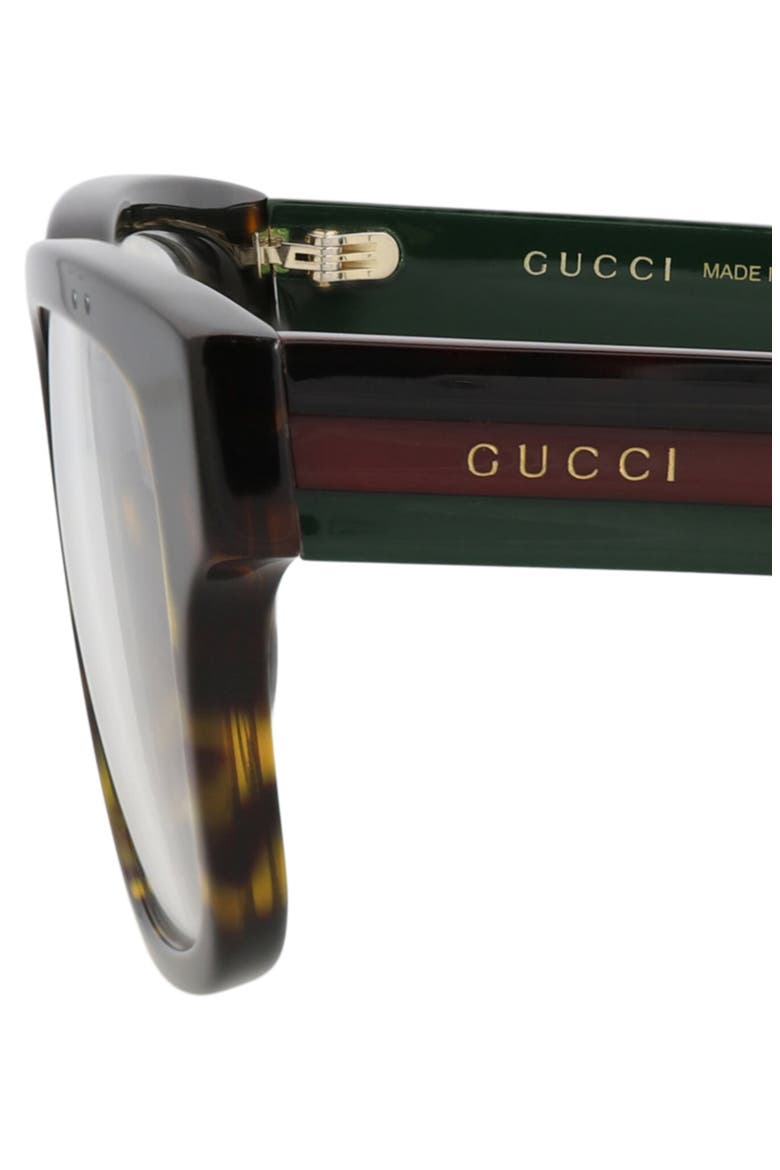 54mm Square Optical Glasses, Alternate, color, HAVANA HAVANA TRANSPARENT