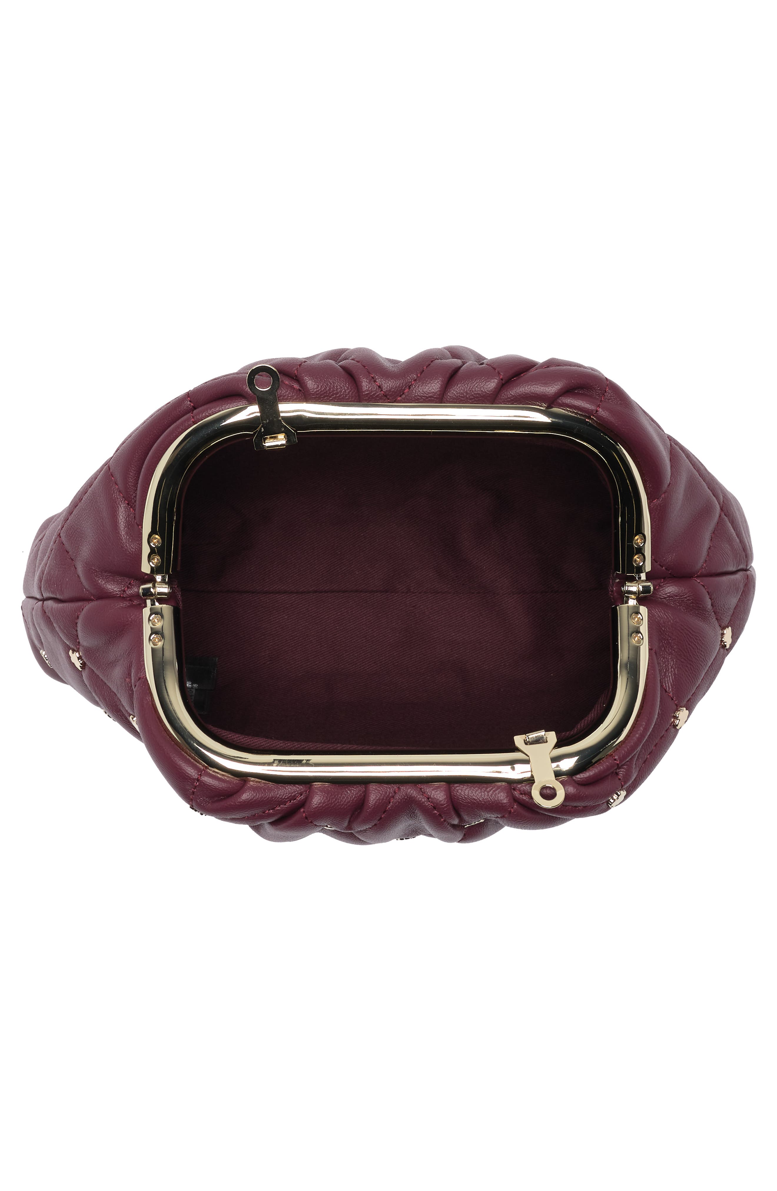 Ted Baker London Pandorh Stud Quilted Leather Clutch, Alternate, color, 