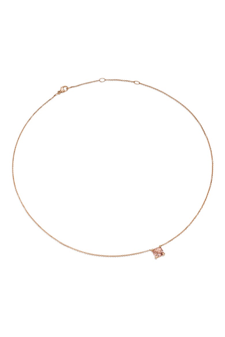 Châtelaine® 18k Rose Gold Pendant Necklace with Diamonds, Alternate, color, ROSE GOLD/ DIAMOND/ MORGANITE