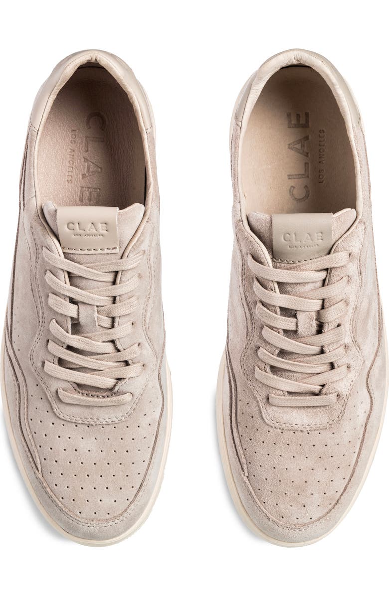 CLAE Haywood Leather Sneaker, Alternate, color, Feather Grey Suede