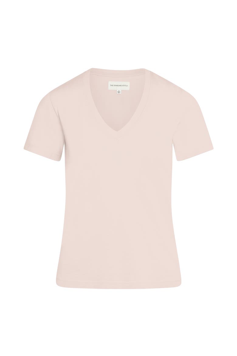 The Organic Cotton V-Neck Tee, Alternate, color, Oat