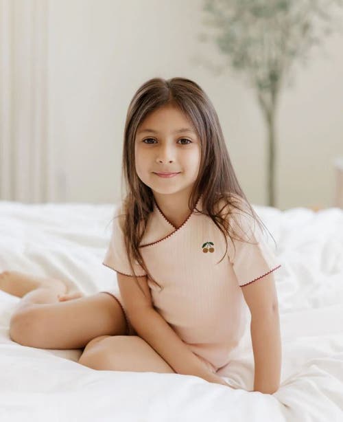 Ely's & Co. Embroidered Cherry Collection In Pink