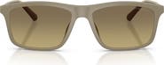 Emporio Armani 57mm Gradient Pillow Sunglasses