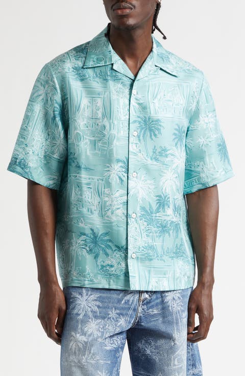 Chateau Sketch Silk Camp Shirt