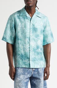 AMIRI Chateau Sketch Silk Camp Shirt
