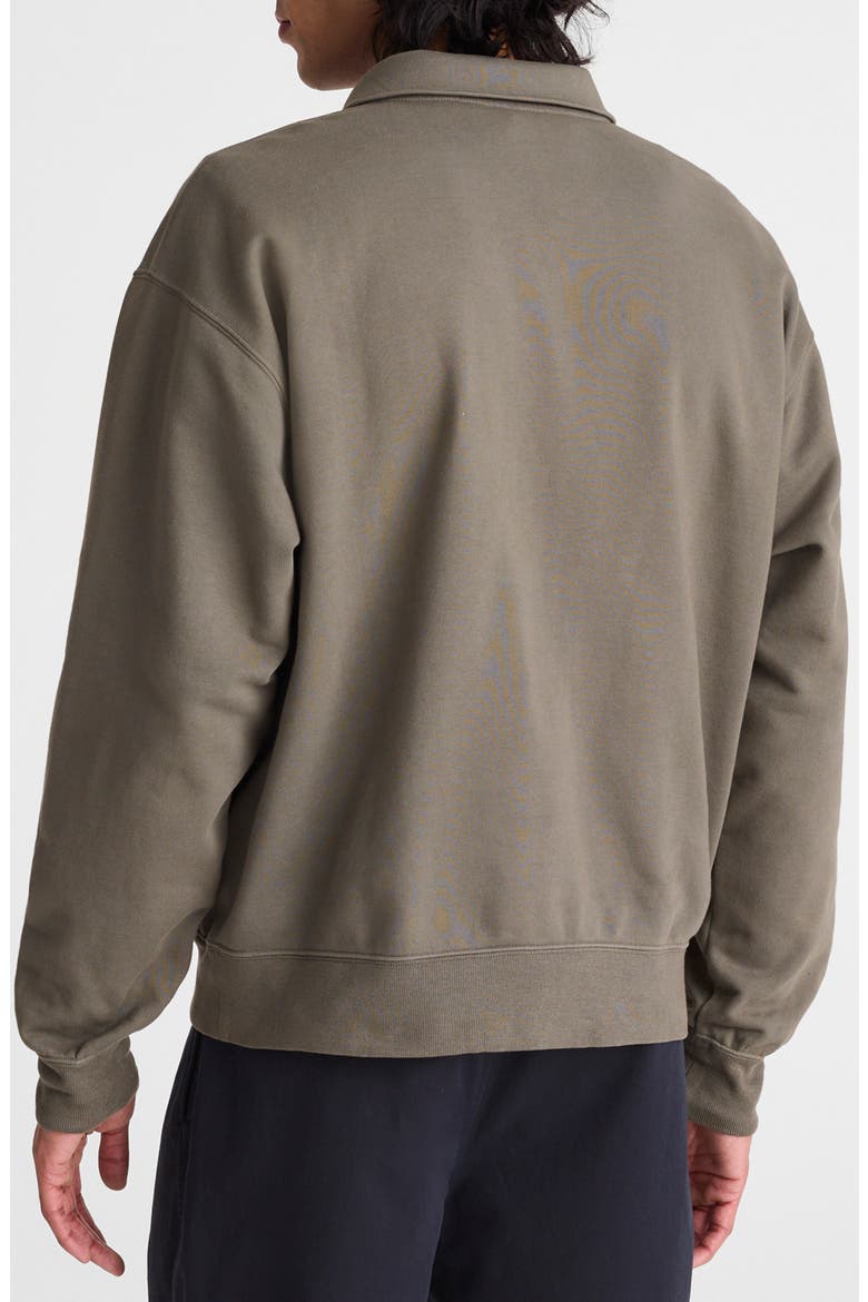 Quarter Zip Loopback Terry Sweatshirt, Alternate, color, OLIVE SLATE