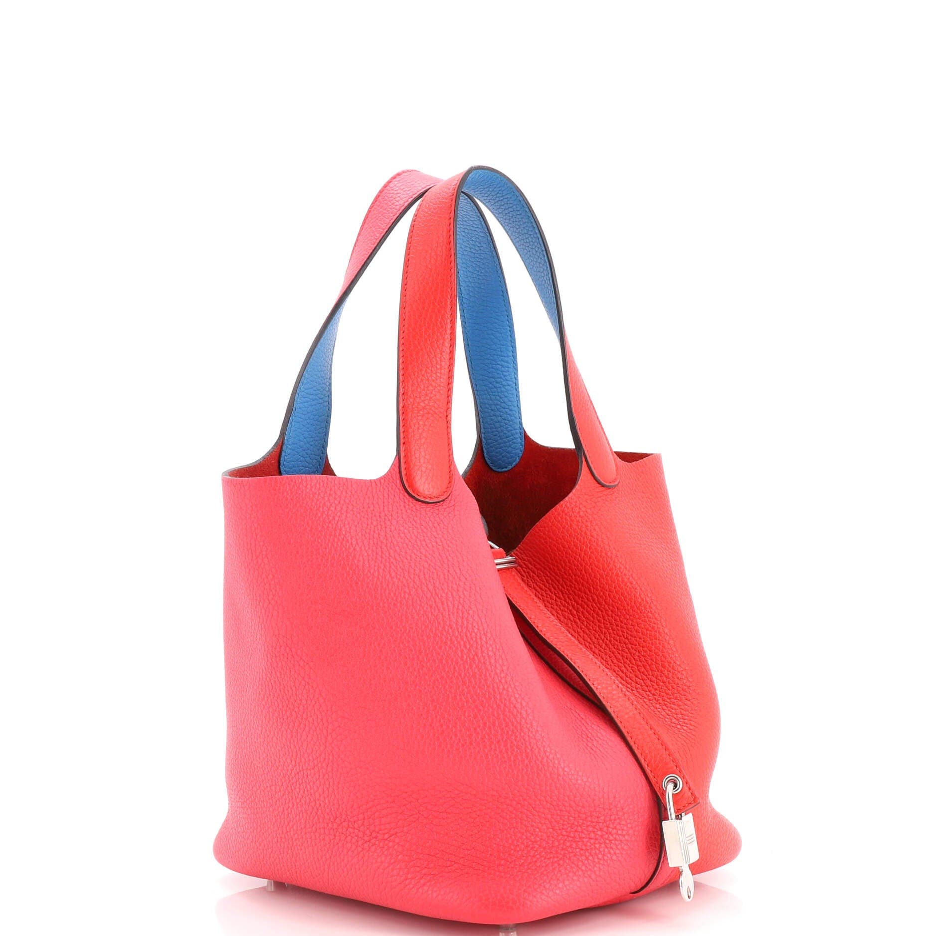 Casaque Picotin Lock Bag Clemence MM, Alternate, color, Red
