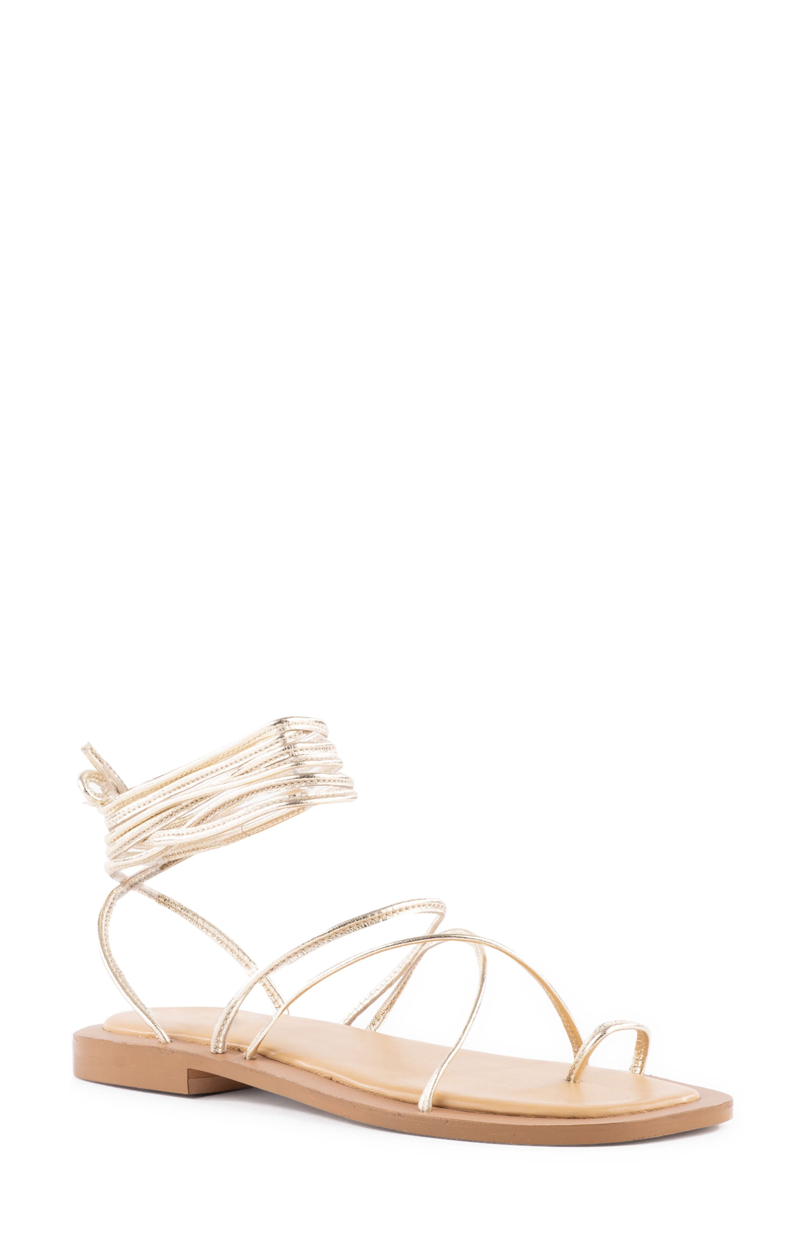 Seychelles Lilac Ankle Wrap Sandal, Main, color, Light Gold