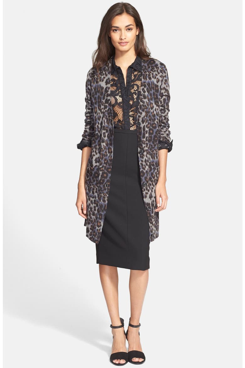 'Lorelei Two' Sheer Lace Shirt, Alternate, color, BLACK