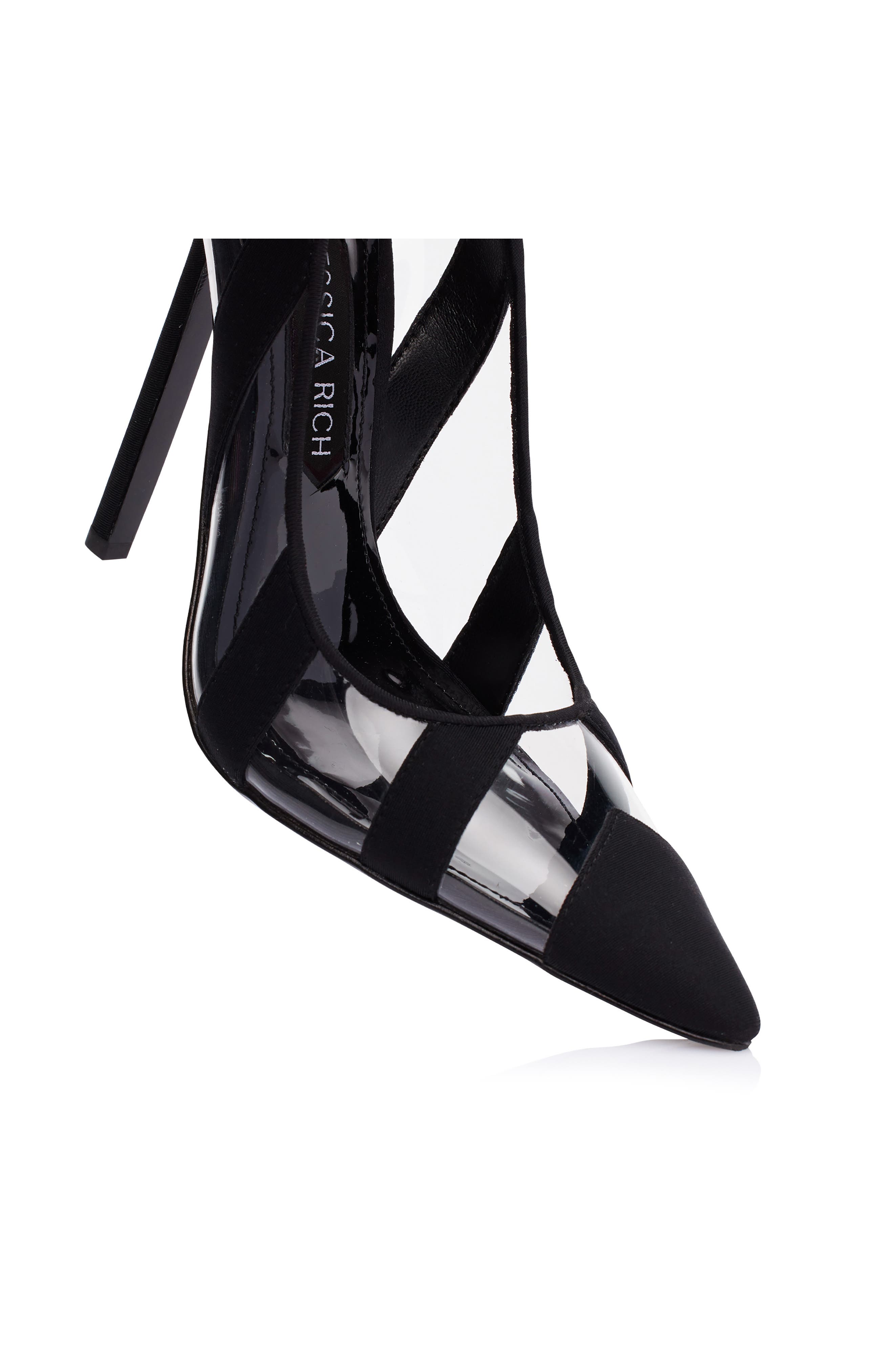 JESSICA RICH Zaza Transparent Stripe Pump, Alternate, color, 