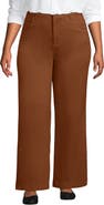 Lands' End High Rise 5 Pocket Wide Leg Chino Pants
