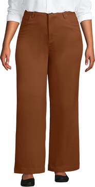 Lands' End High Rise 5 Pocket Wide Leg Chino Pants