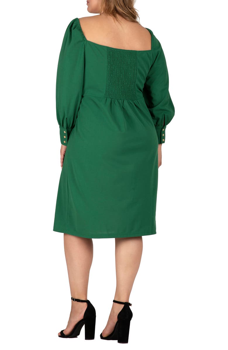 Standards & Practices Long Sleeve Off the Shoulder Dress, Alternate, color, Green