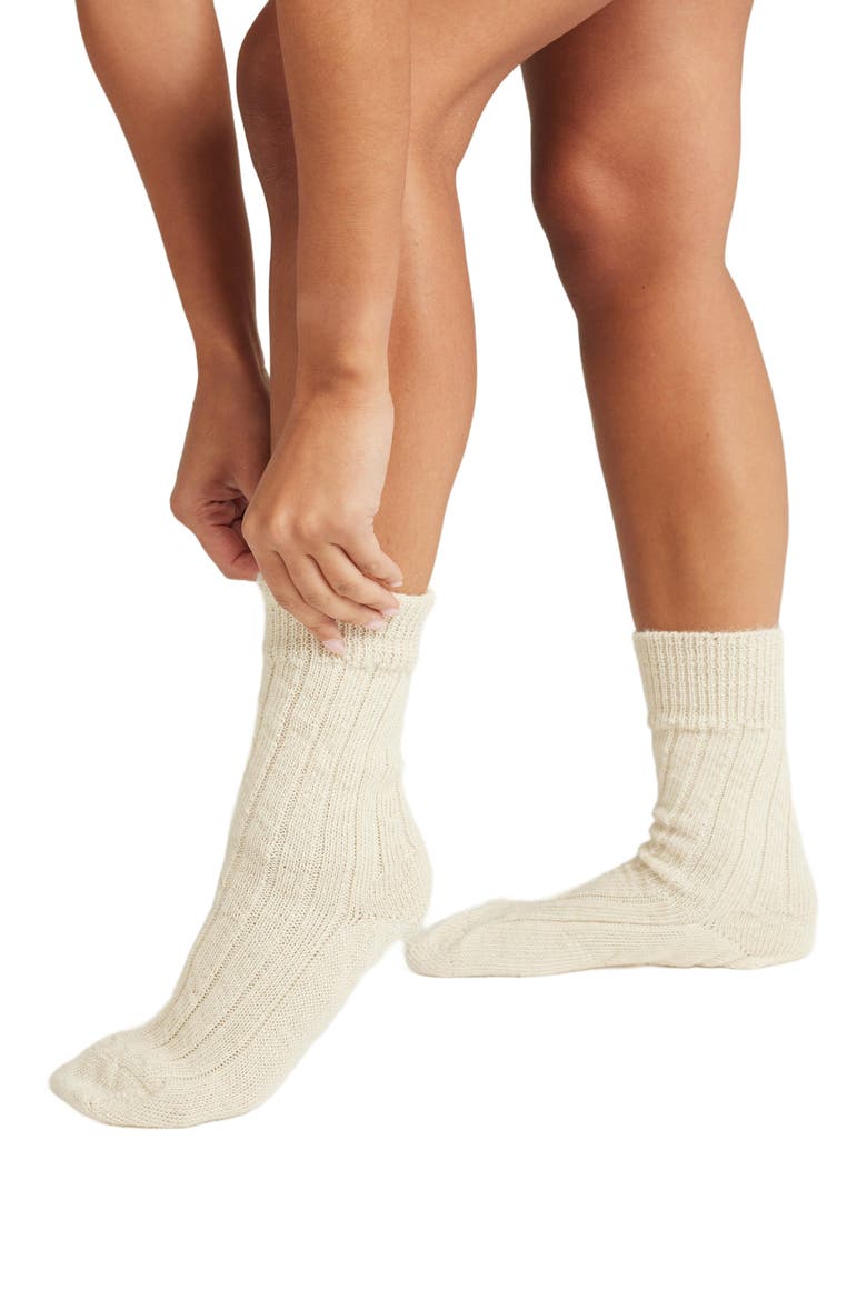 The Slouchy Socks, Alternate, color, White Sand