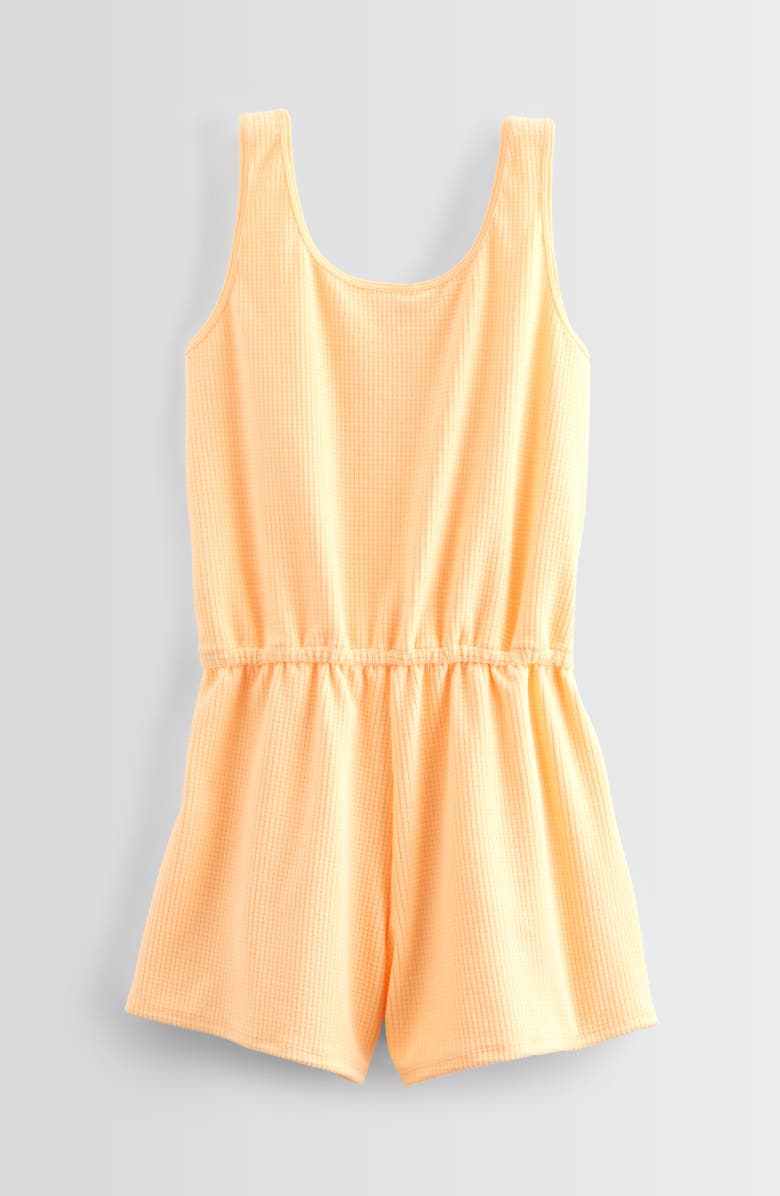 Zella Girl Terry Tank Romper, Alternate, color, Orange Ice