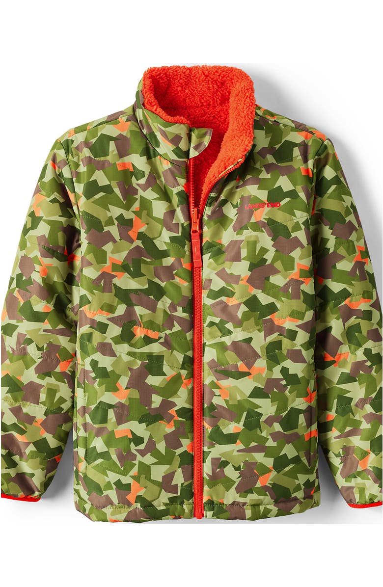 Lands' End Boys Reversible Fleece Puffer Jacket, Main, color, 