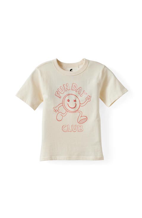 Kid's Poppy Oversize Graphic Print Tee