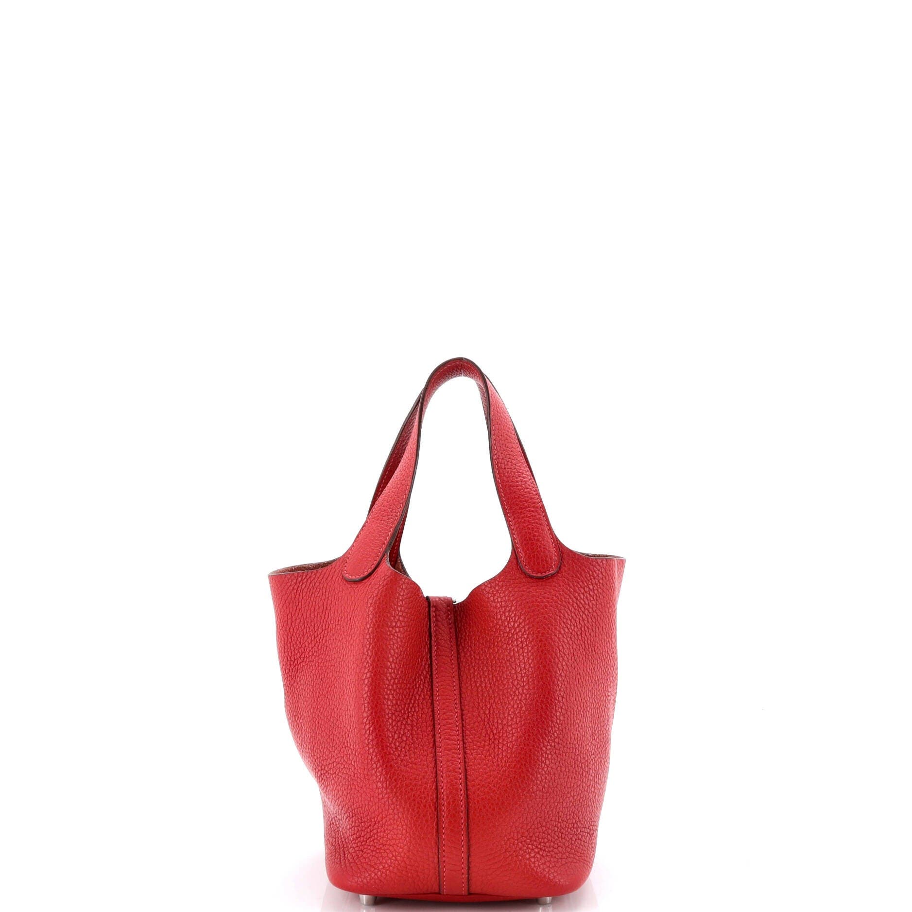 Pre-Owned Hermes Picotin Lock Bag Clemence PM, Alternate, color, Rouge Vif