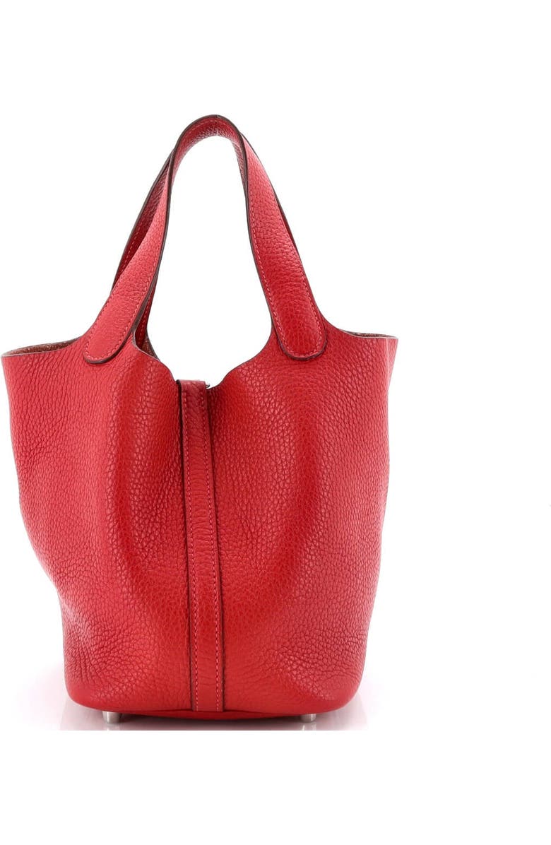 Pre-Owned Hermes Picotin Lock Bag Clemence PM, Alternate, color, Rouge Vif