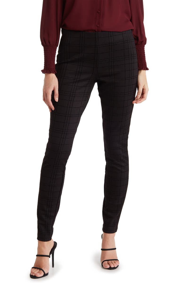 Nanette Lepore Pull-On Plaid Pants, Main, color,