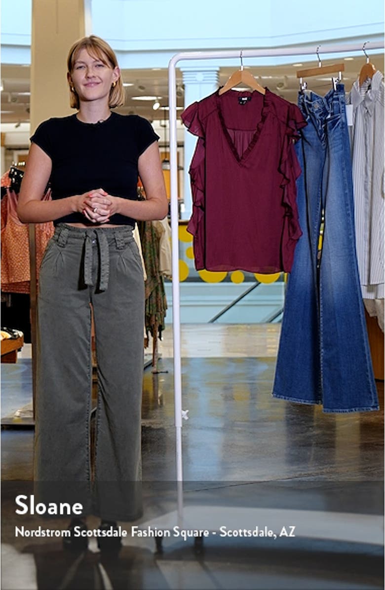 Genie Ruffle Satin Blouse, sales video thumbnail