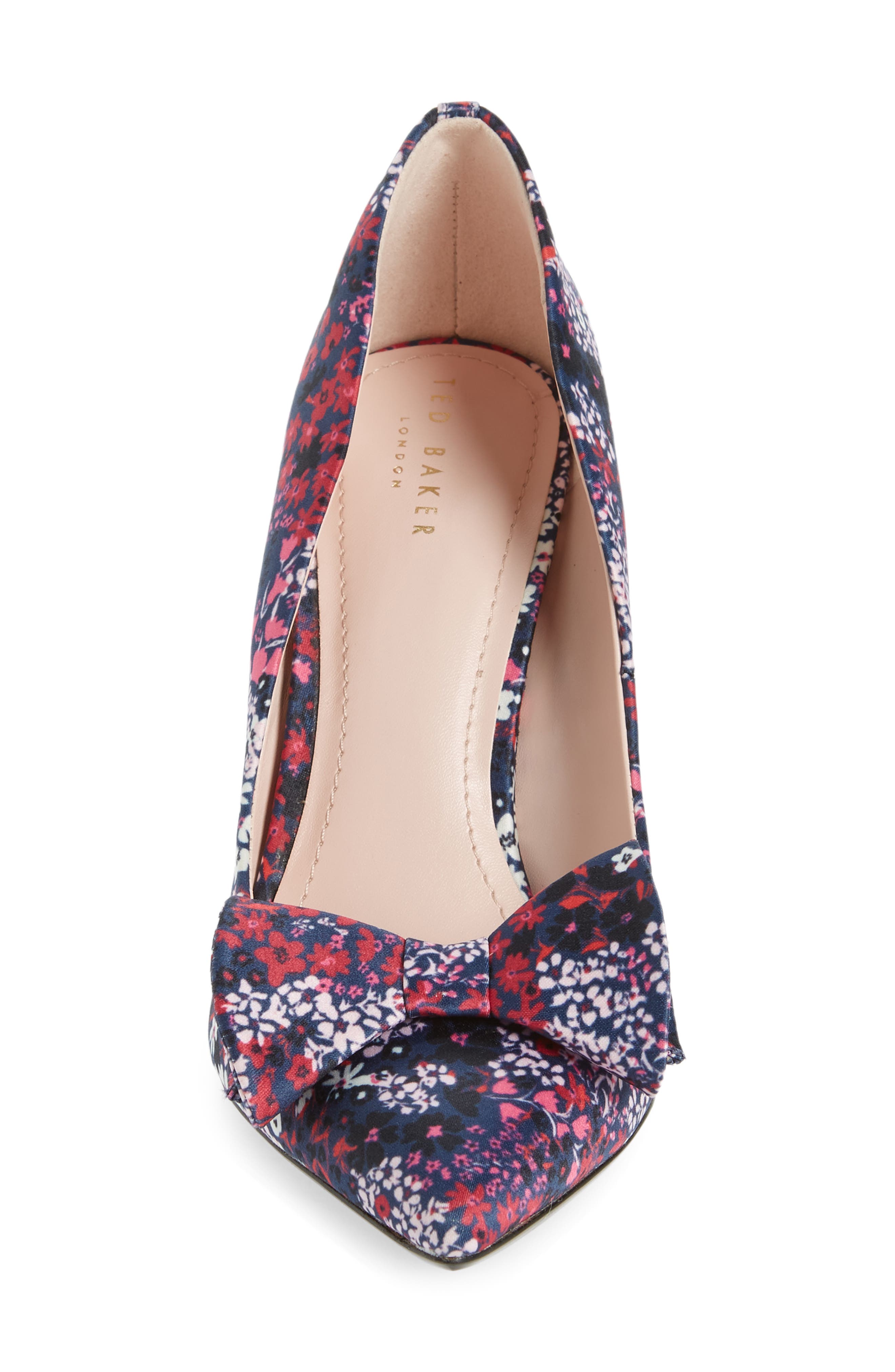 Ted Baker London Zafiina Ditsy Floral Pointed Toe Pump, Alternate, color, Navy