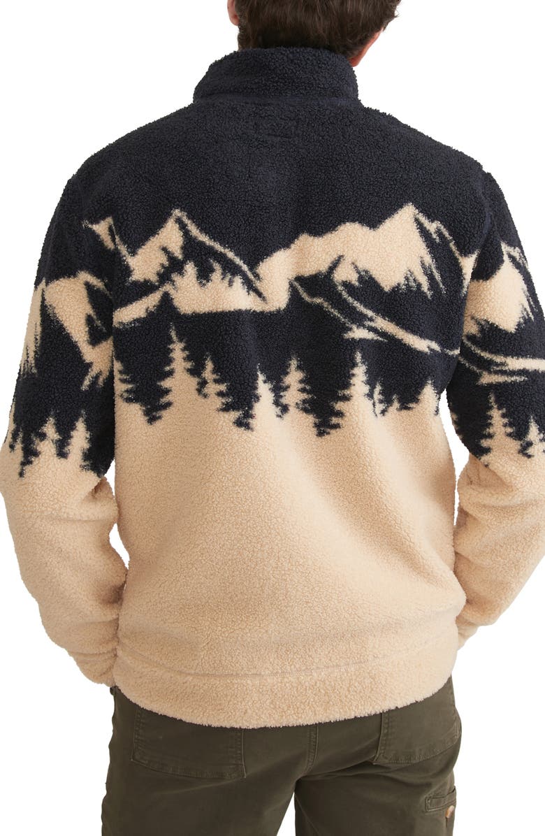 Marine Layer Archive Andes High Pile Fleece Quarter Zip Top, Alternate, color,