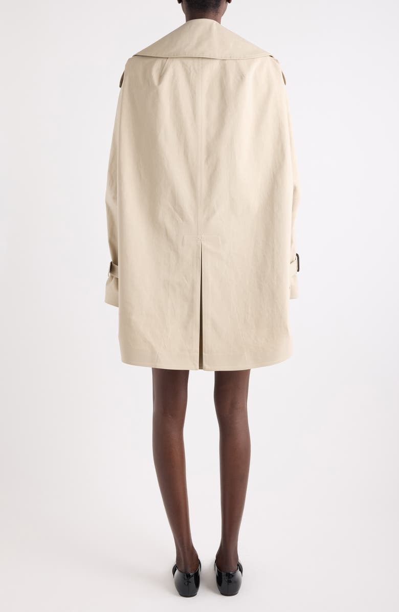 Givenchy Short Cocoon Trench Coat, Alternate, color, Beige/ Mustard