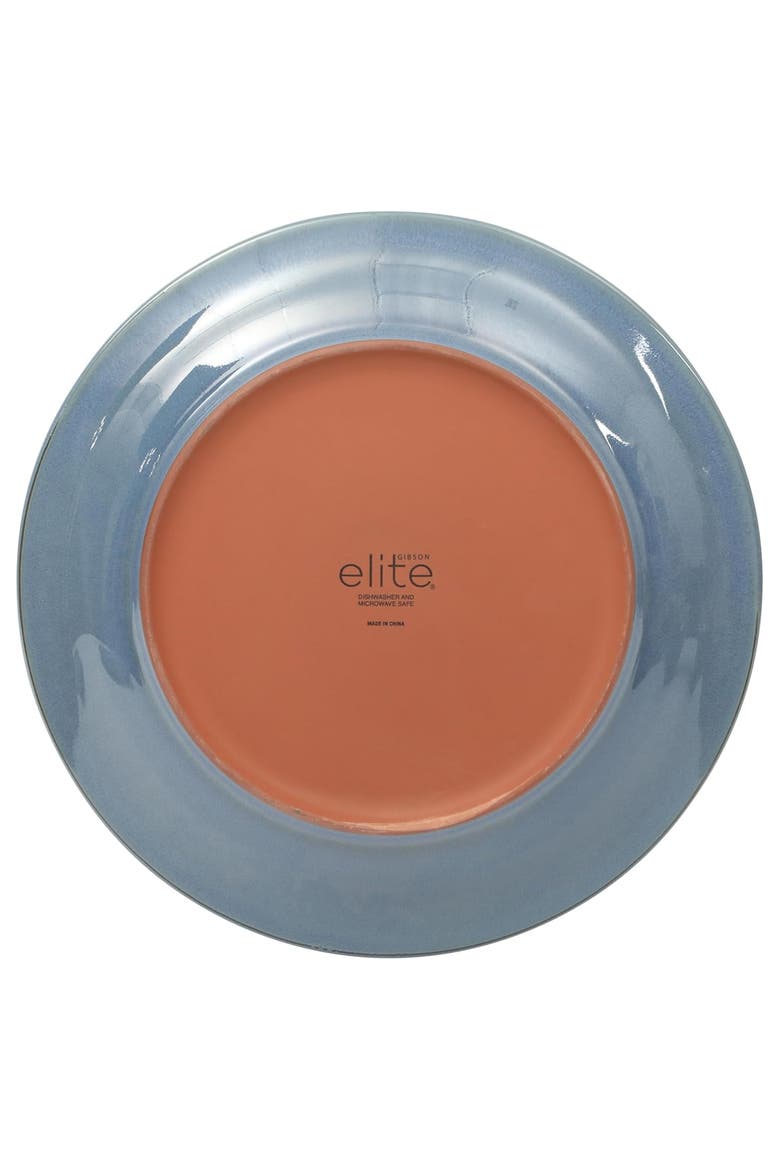 12pc Round Terracotta Dinnerware Set, Alternate, color, Blue