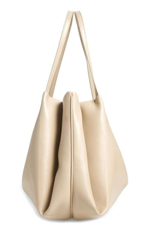 Ferragamo Large New Line Tote In Stone