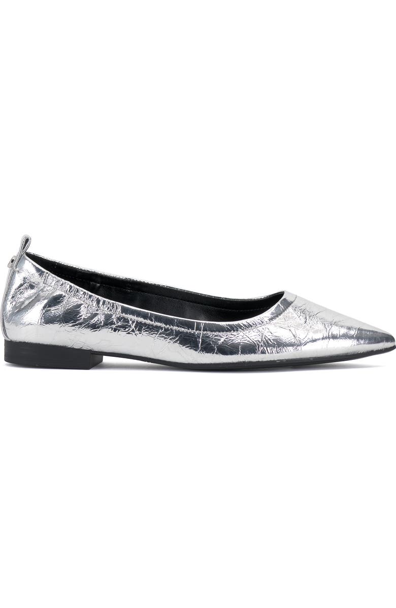 Vince Camuto Ashleah Pointed Toe Flat, Alternate, color, Silver